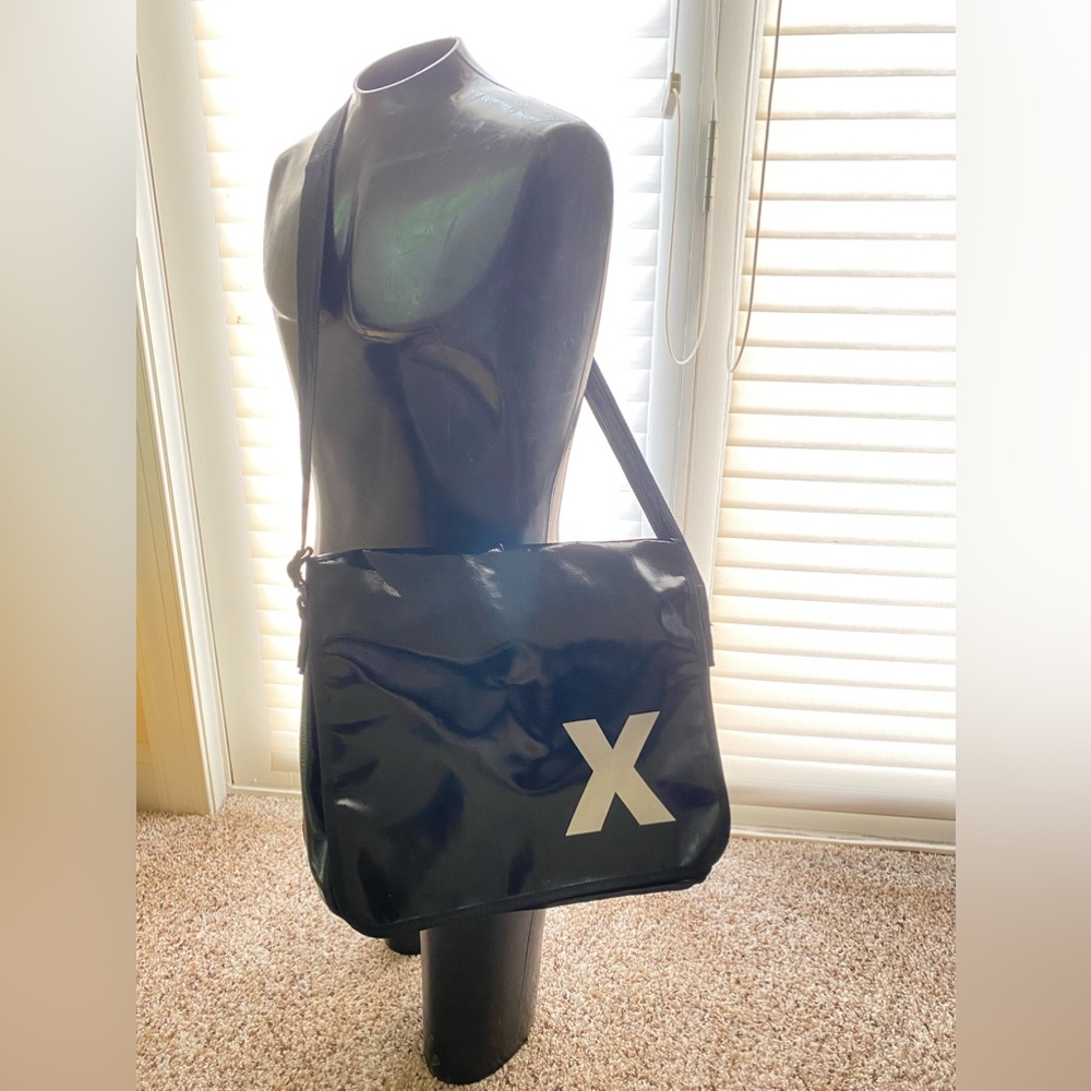 Black X shoulder Bag laptop Bag Adjustable Strap by BMW X y2k Unisex